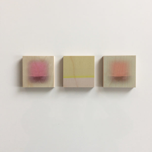 Sets of 3 Abstracts on Wood  - Christine Wilkinson