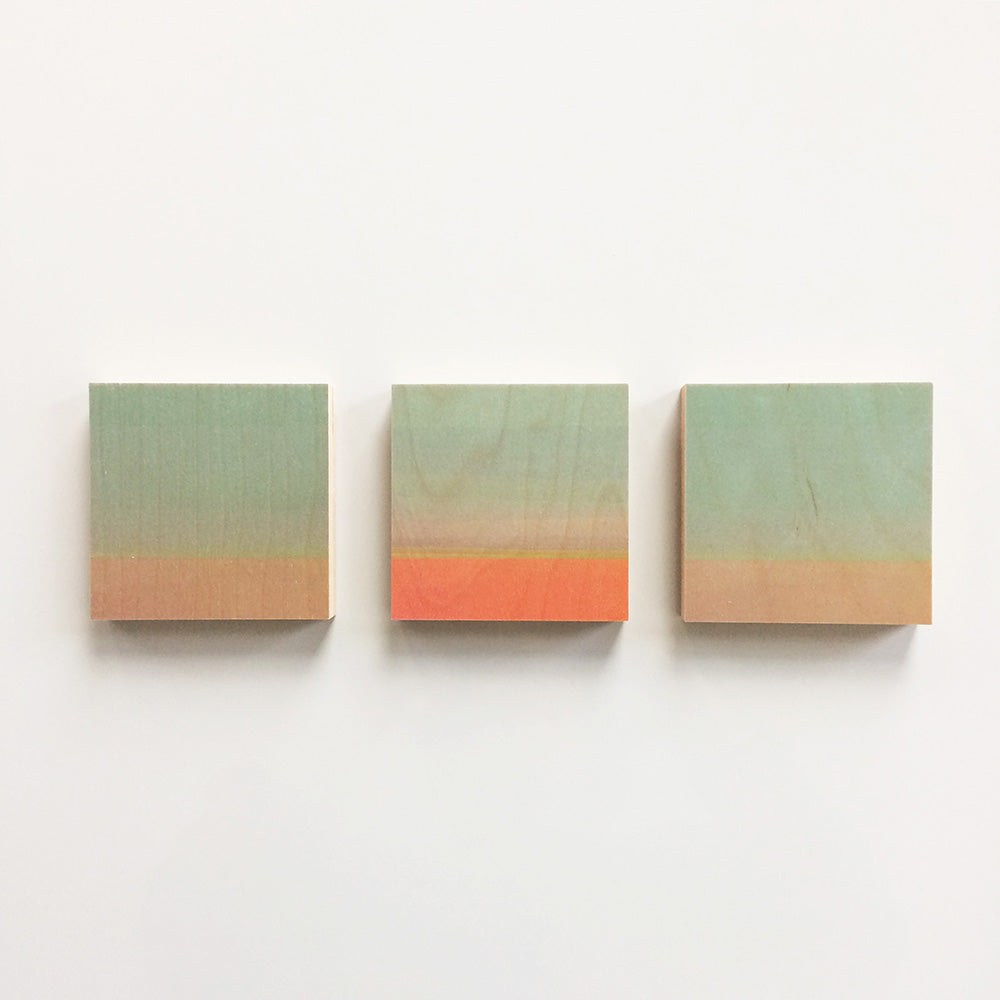 Sets of 3 Abstracts on Wood  - Christine Wilkinson